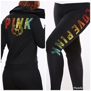 Victoria’s Secret Pink rainbow ombré set